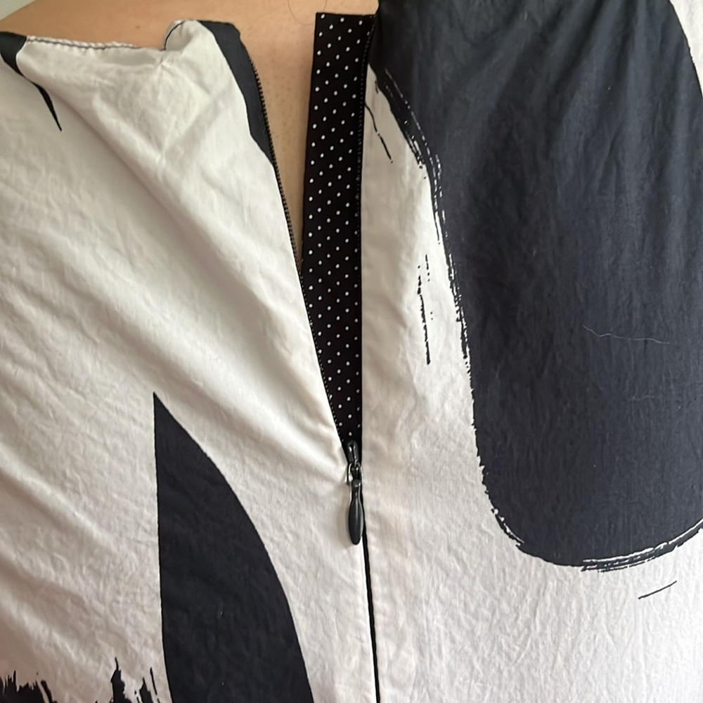 Anthropology Maeve Black and White Midi Dress - Picture 9 of 12